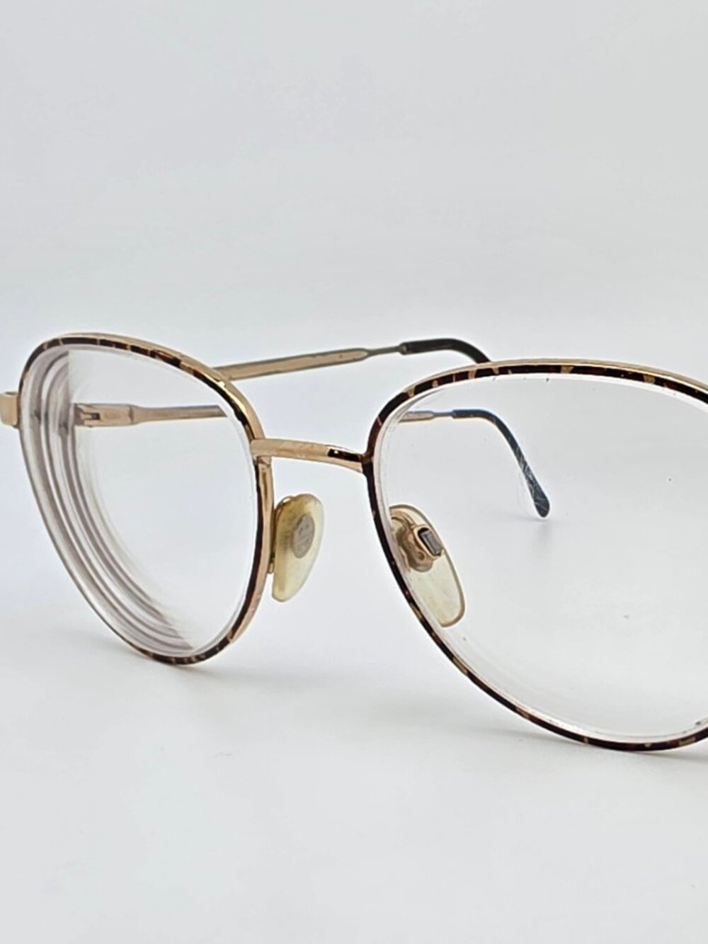 Luxottica Klixx Princeton GEP Gold Wood Eyeglasses Frame w/ Flexhinge Italy 51mm